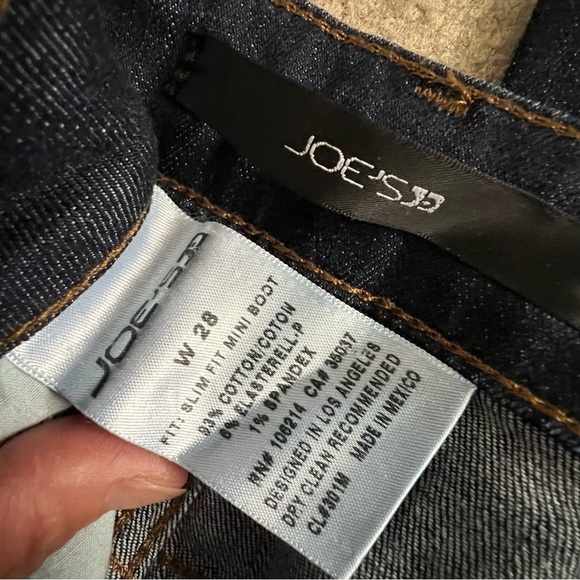 Joe’s Jeans Slim Fit Mini Boot Cut Jeans in Nevaeh Wash / Dark Medium Blue Wash - Picture 6 of 8